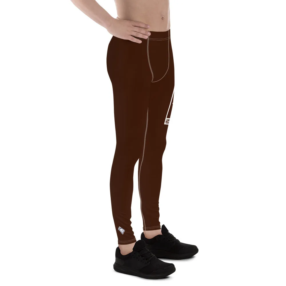 Men's Athletic Workout Leggings For Jiu Jitsu 006 - Chocolate