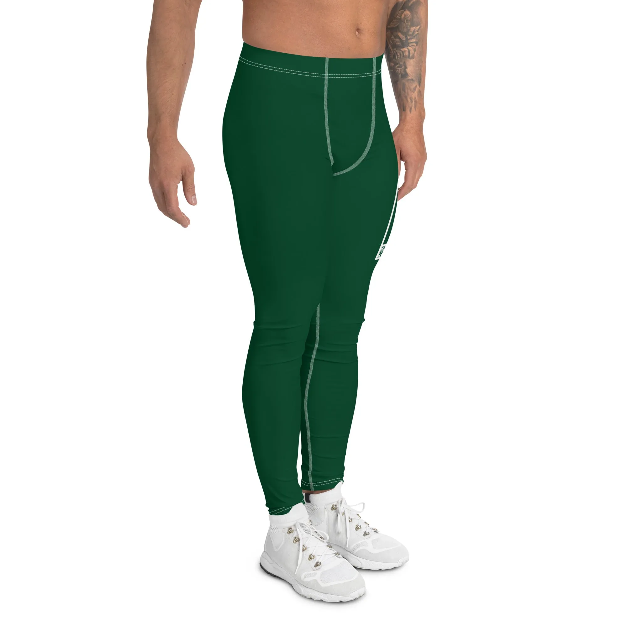 Men's Athletic Workout Leggings For Jiu Jitsu 008 - Sherwood Forest