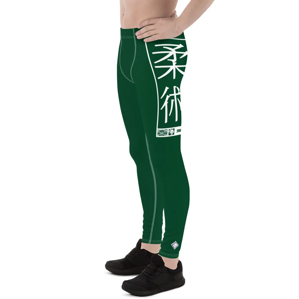 Men's Athletic Workout Leggings For Jiu Jitsu 008 - Sherwood Forest