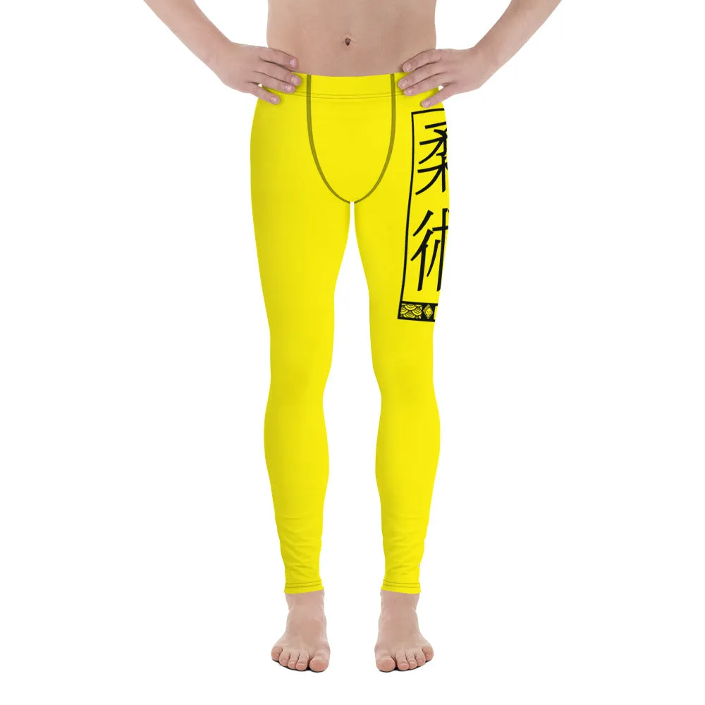 Men's Athletic Workout Leggings For Jiu Jitsu 017 - Golden Sun