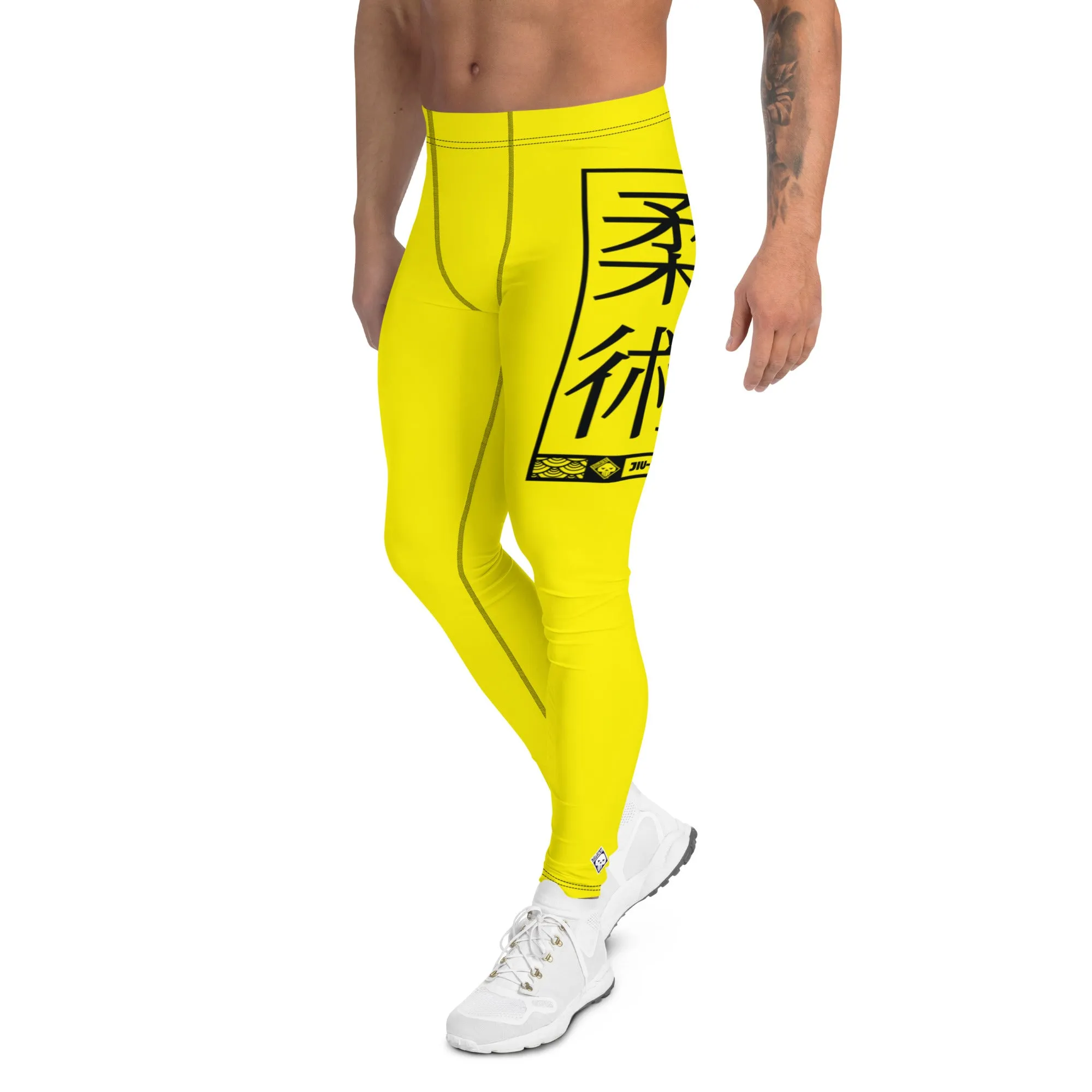 Men's Athletic Workout Leggings For Jiu Jitsu 017 - Golden Sun