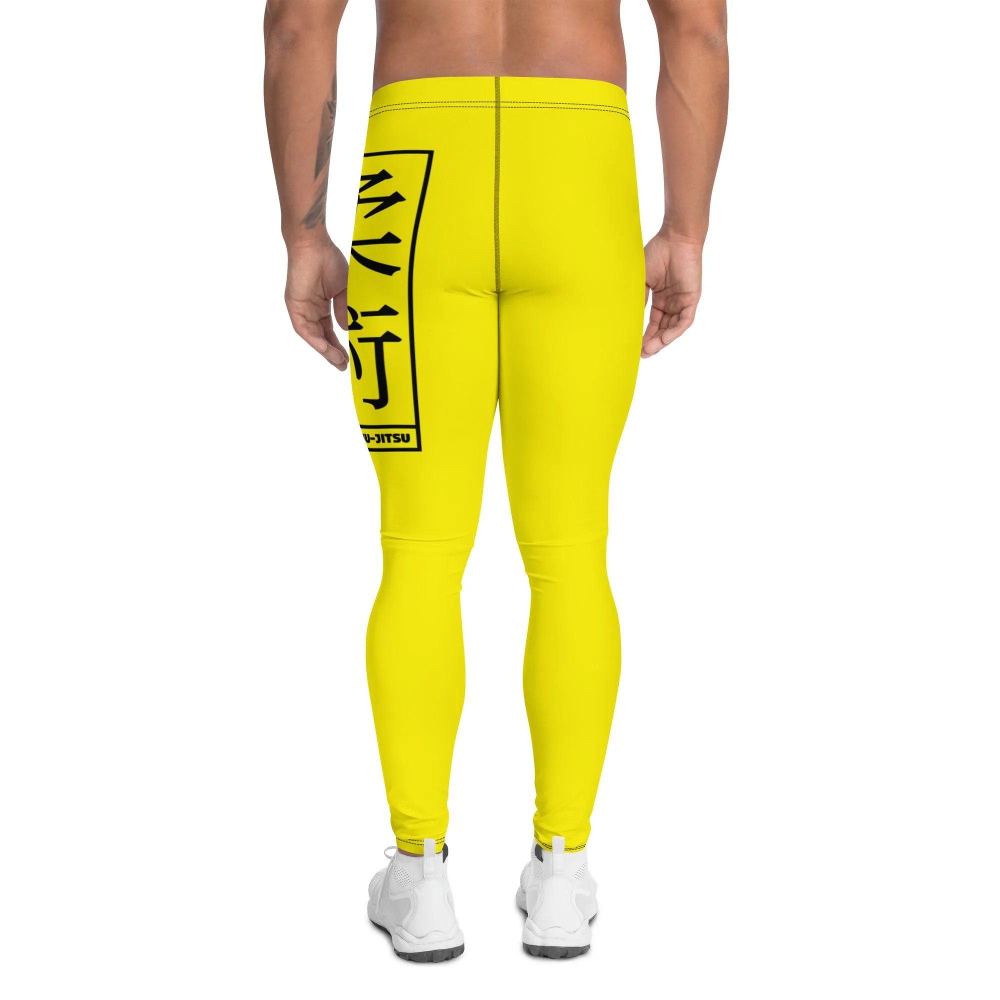 Men's Athletic Workout Leggings For Jiu Jitsu 017 - Golden Sun