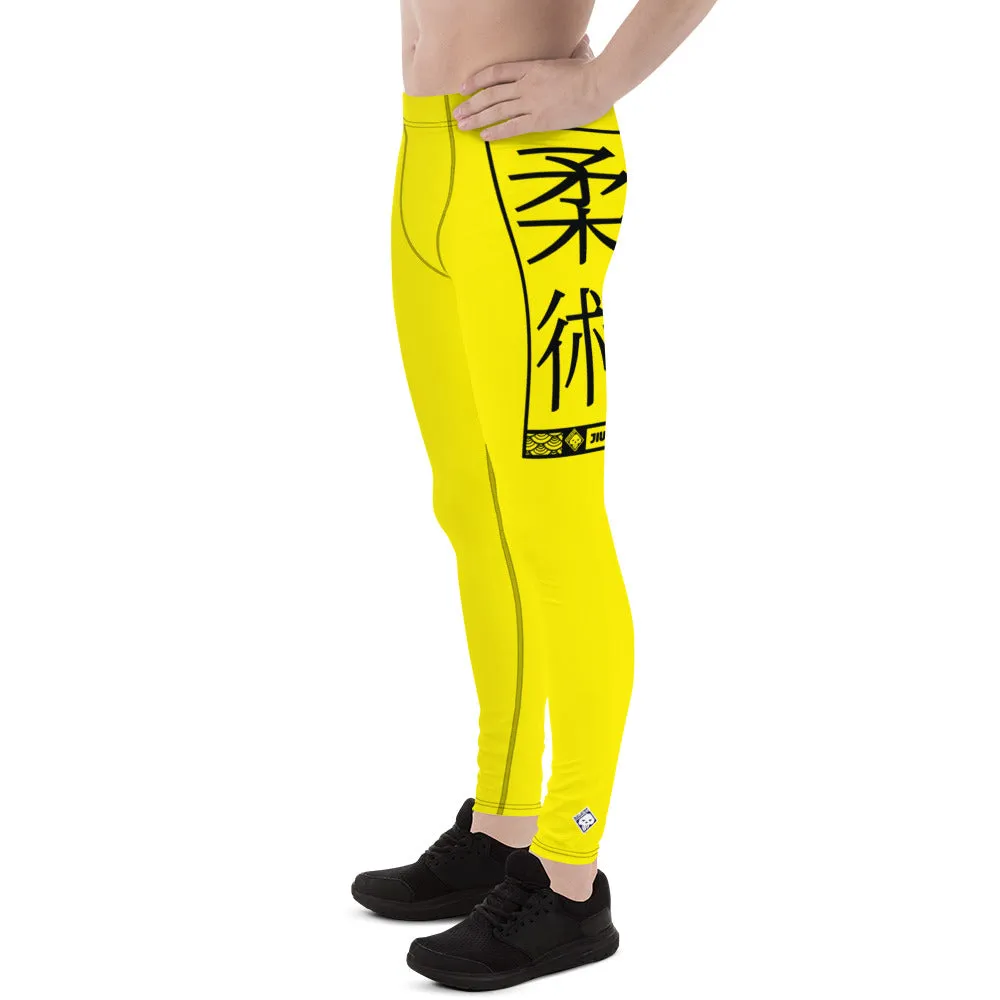 Men's Athletic Workout Leggings For Jiu Jitsu 017 - Golden Sun