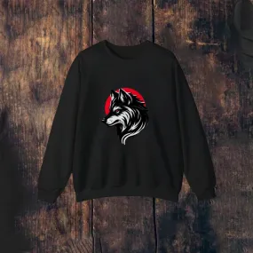 Mens Vintage Wolf Long Sleeve Sweatshirt