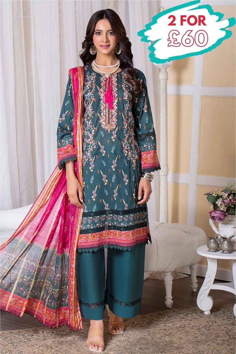 Munira Lawn 3 Piece Pakistani Suit MUN570