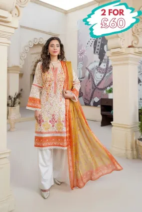 Munira Lawn 3 Piece Pakistani Suit MUN574