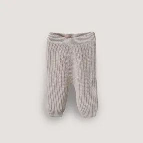 Organic Chunky Knit Pants in Beige