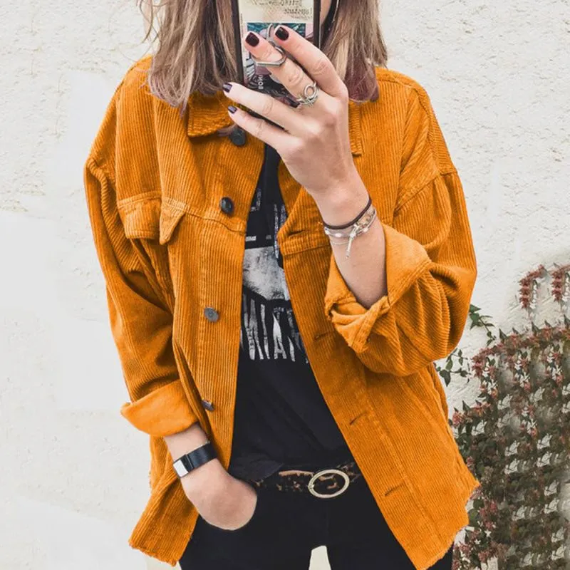 Oversized Fit Tailored Corduroy Shirt Cord Trucker Jacket