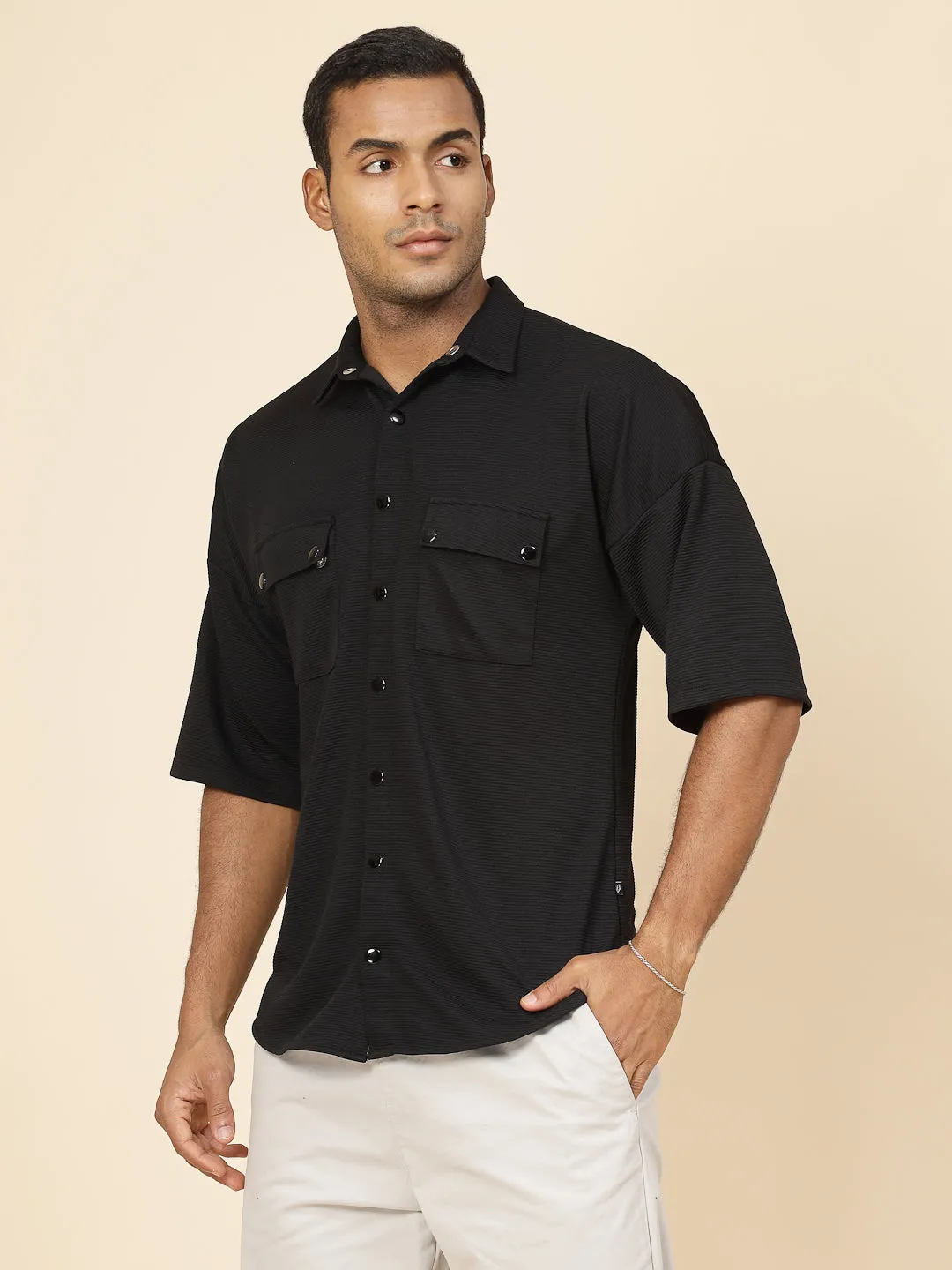 Oversized Utility Polyester Shirt