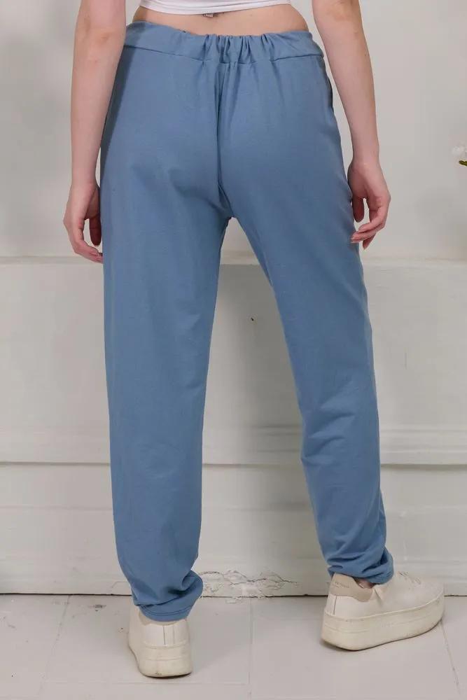 Plain Pocket Cotton Trousers