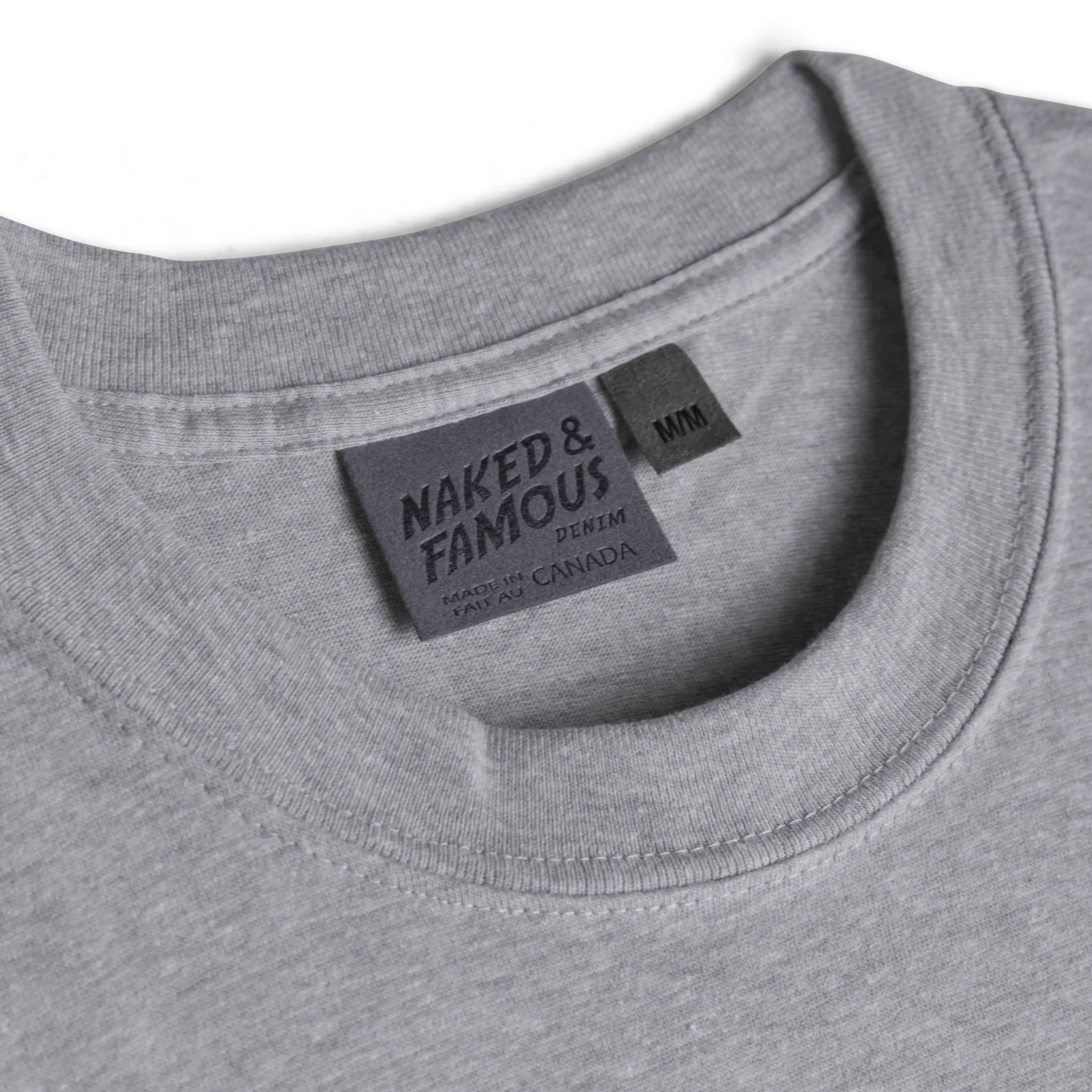 Pocket Tee - Heather Grey - Indigo Retro Plaid - Indigo