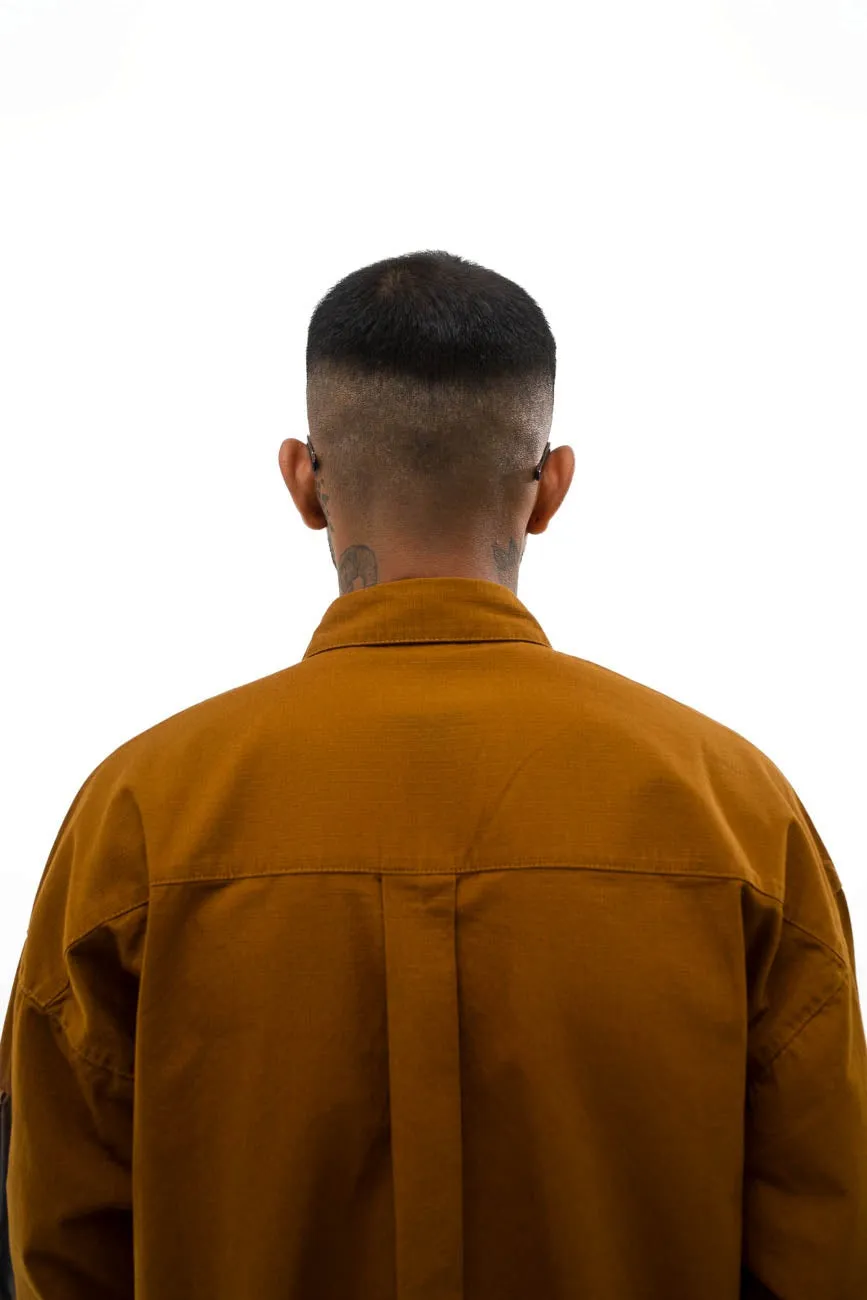 Ripstop Shacket // Tan Brown