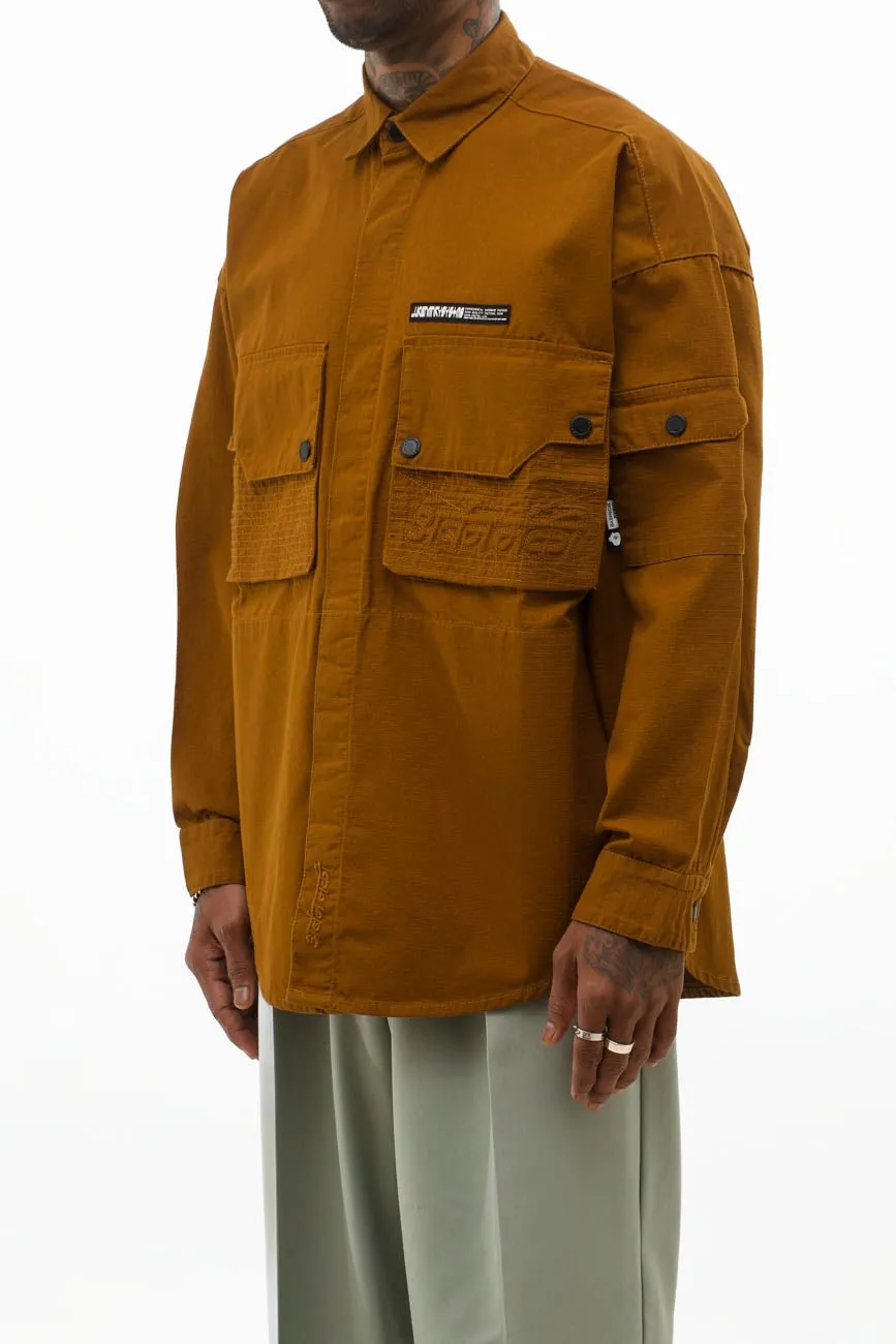 Ripstop Shacket // Tan Brown