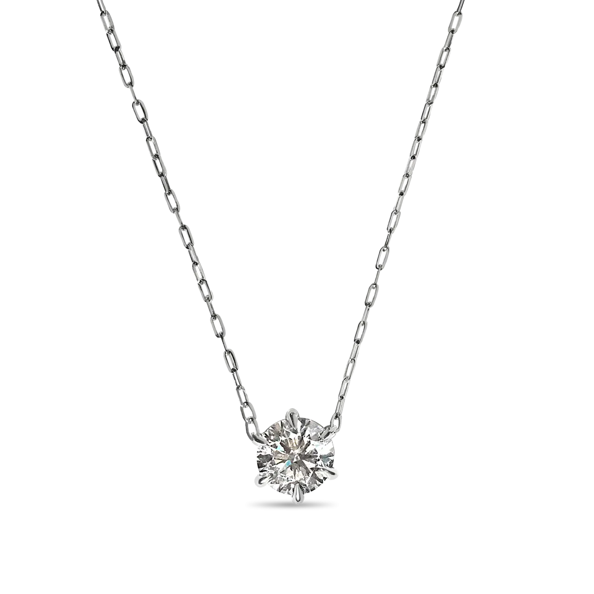 Round Diamond Solitaire Pendant