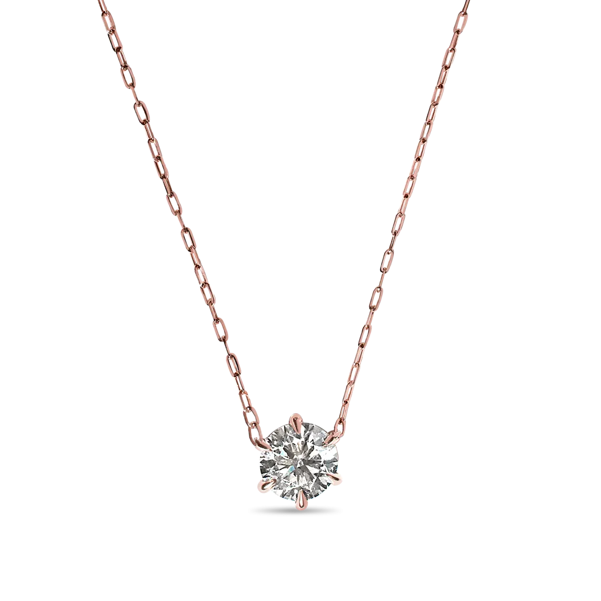 Round Diamond Solitaire Pendant