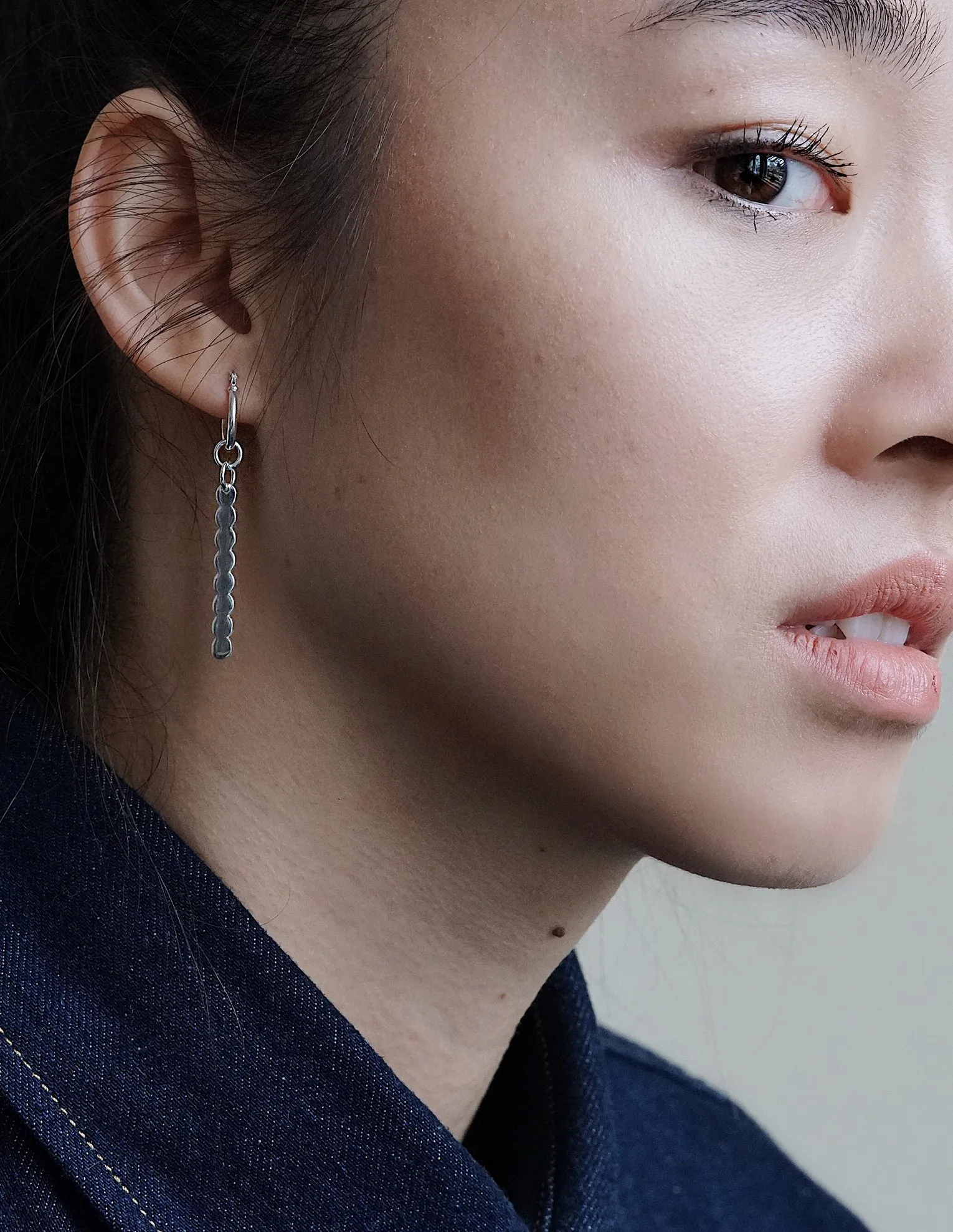 Sage Hoop earring <br>Silver