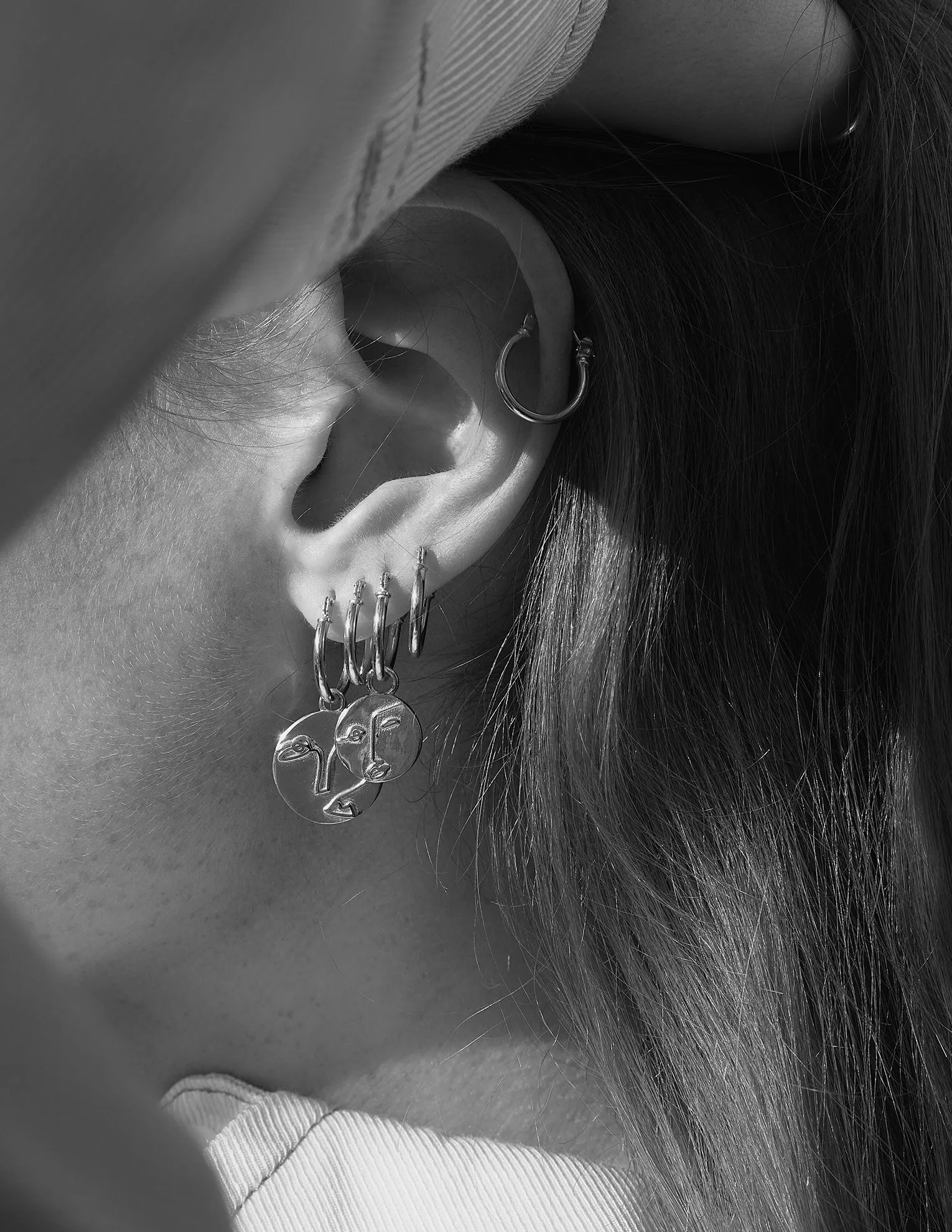 Sage Hoop earring <br>Silver