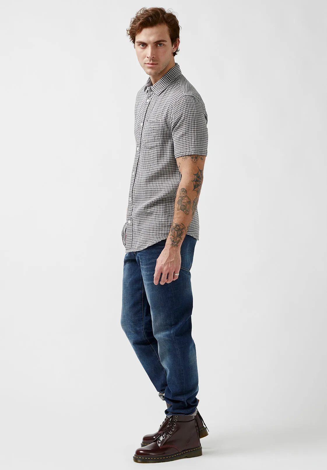 Saint Charcoal Short-Sleeve Men’s Shirt - BM24097