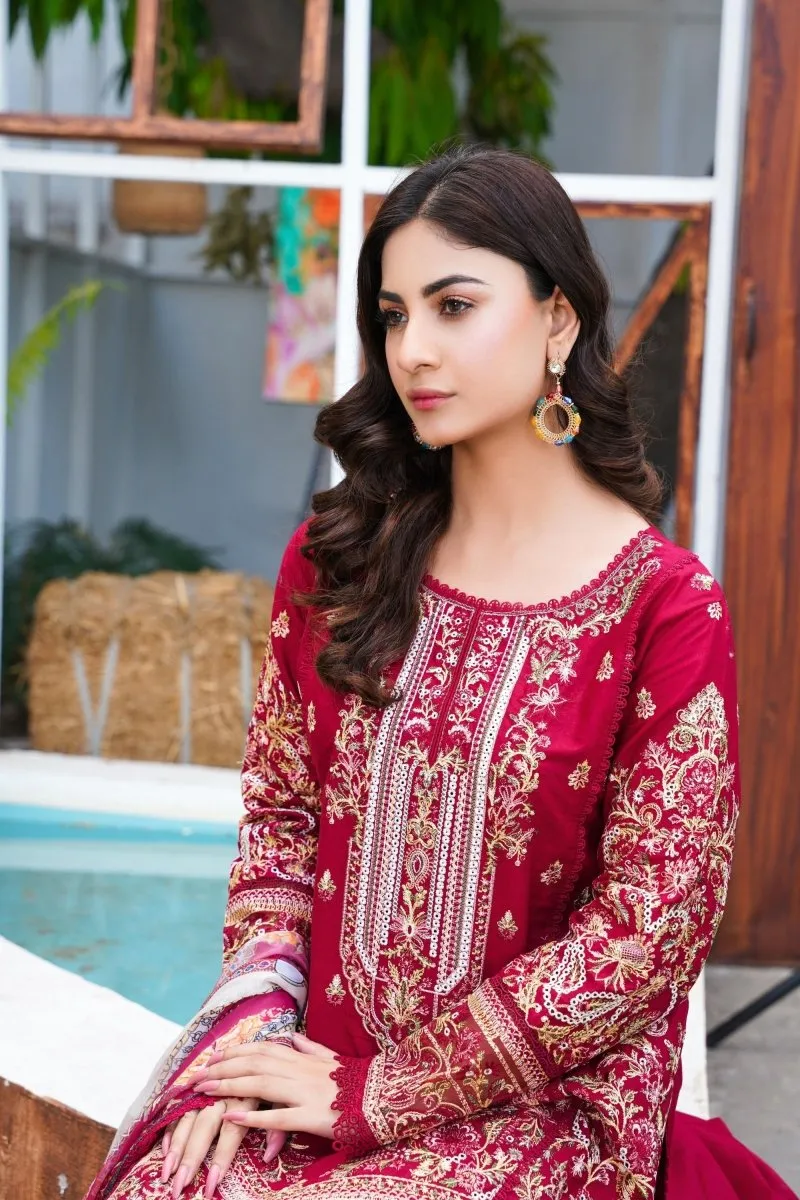 Sajni Embroidered Cotton Pakistani Suit SAJ09