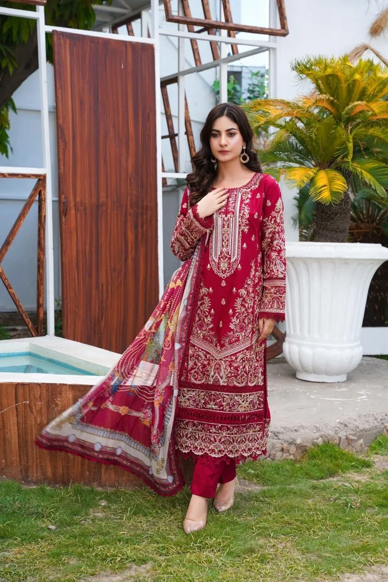 Sajni Embroidered Cotton Pakistani Suit SAJ09