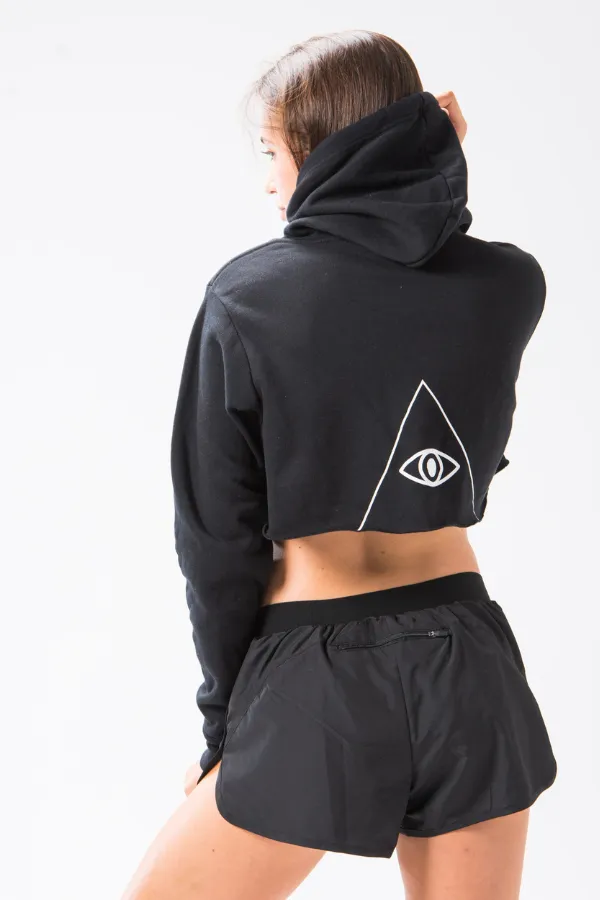 seeing thngs Cropped Hoodie