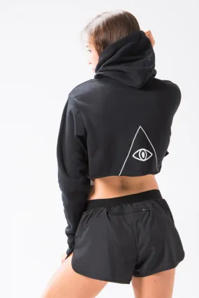 seeing thngs Cropped Hoodie