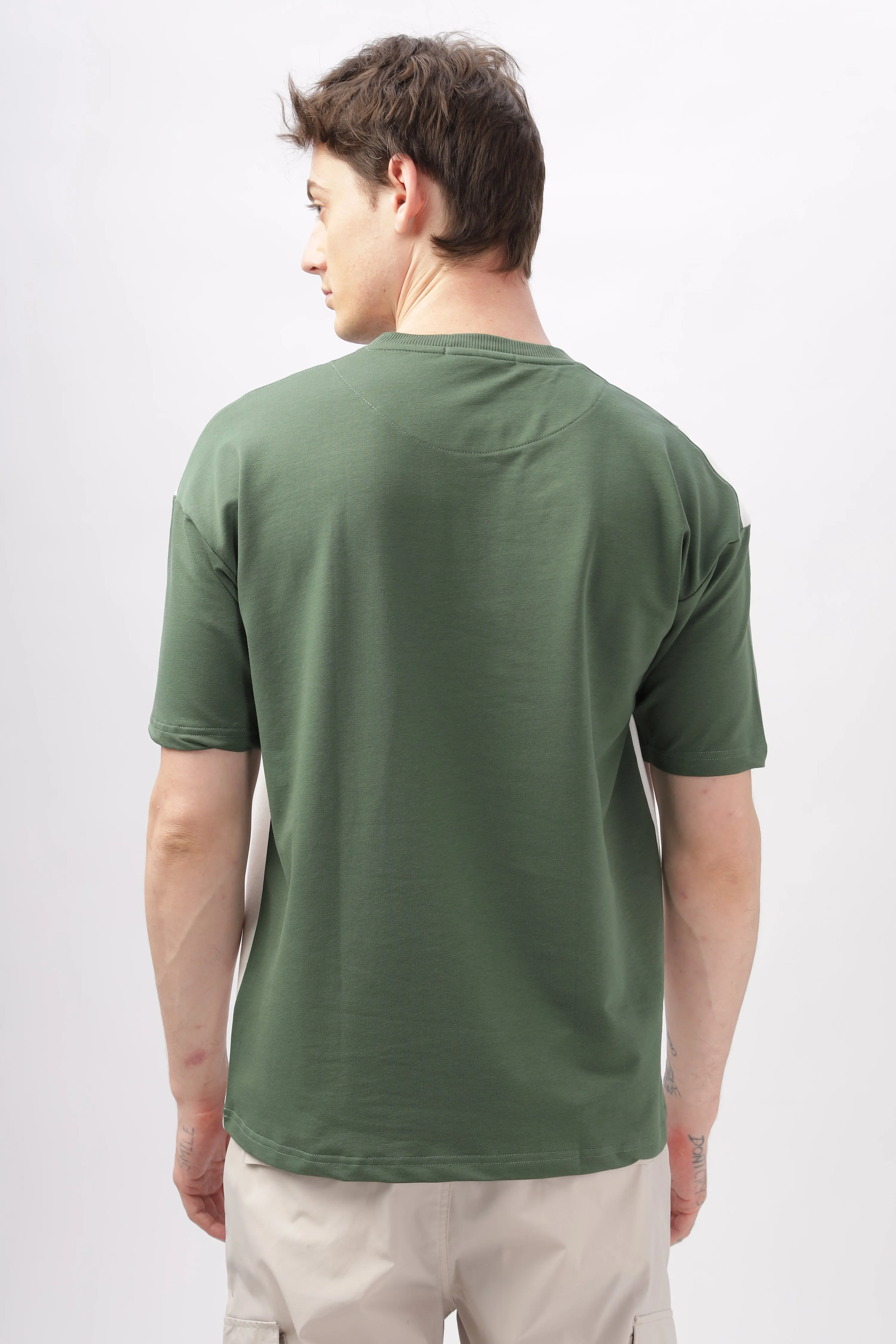 Summer Grade Drop Shoulder Green  T-shirt