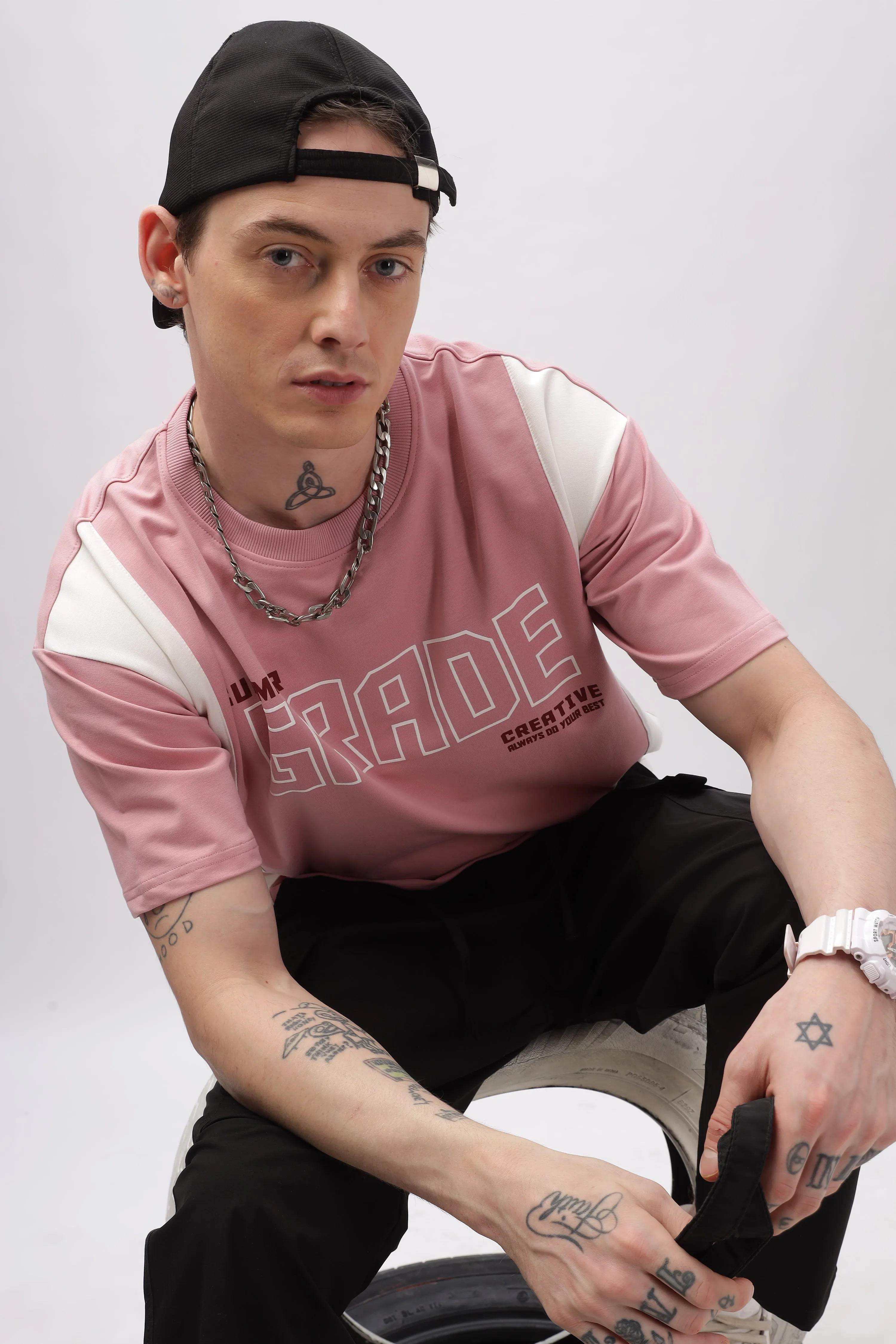 Summer Grade Drop Shoulder Pink T-shirt