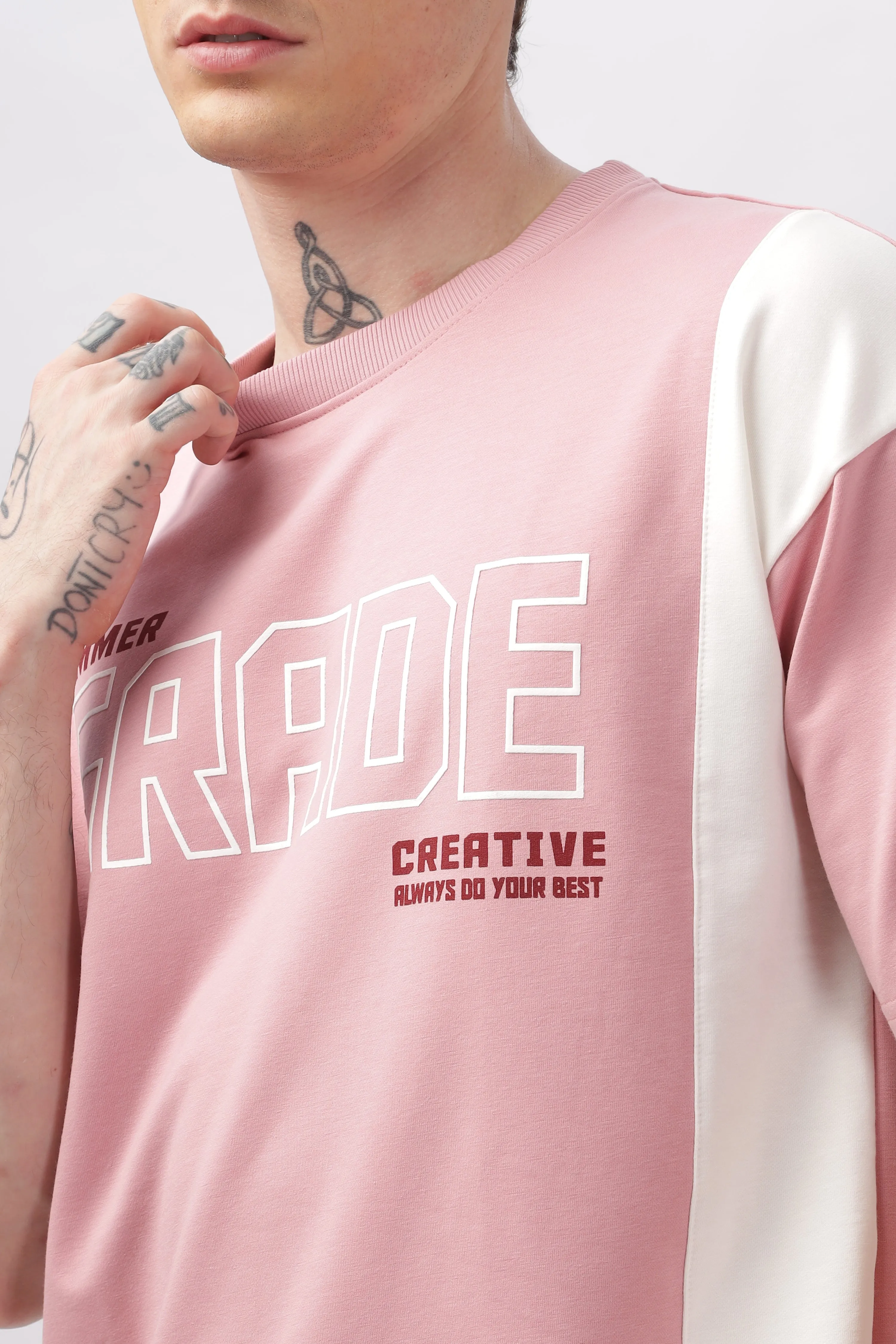 Summer Grade Drop Shoulder Pink T-shirt