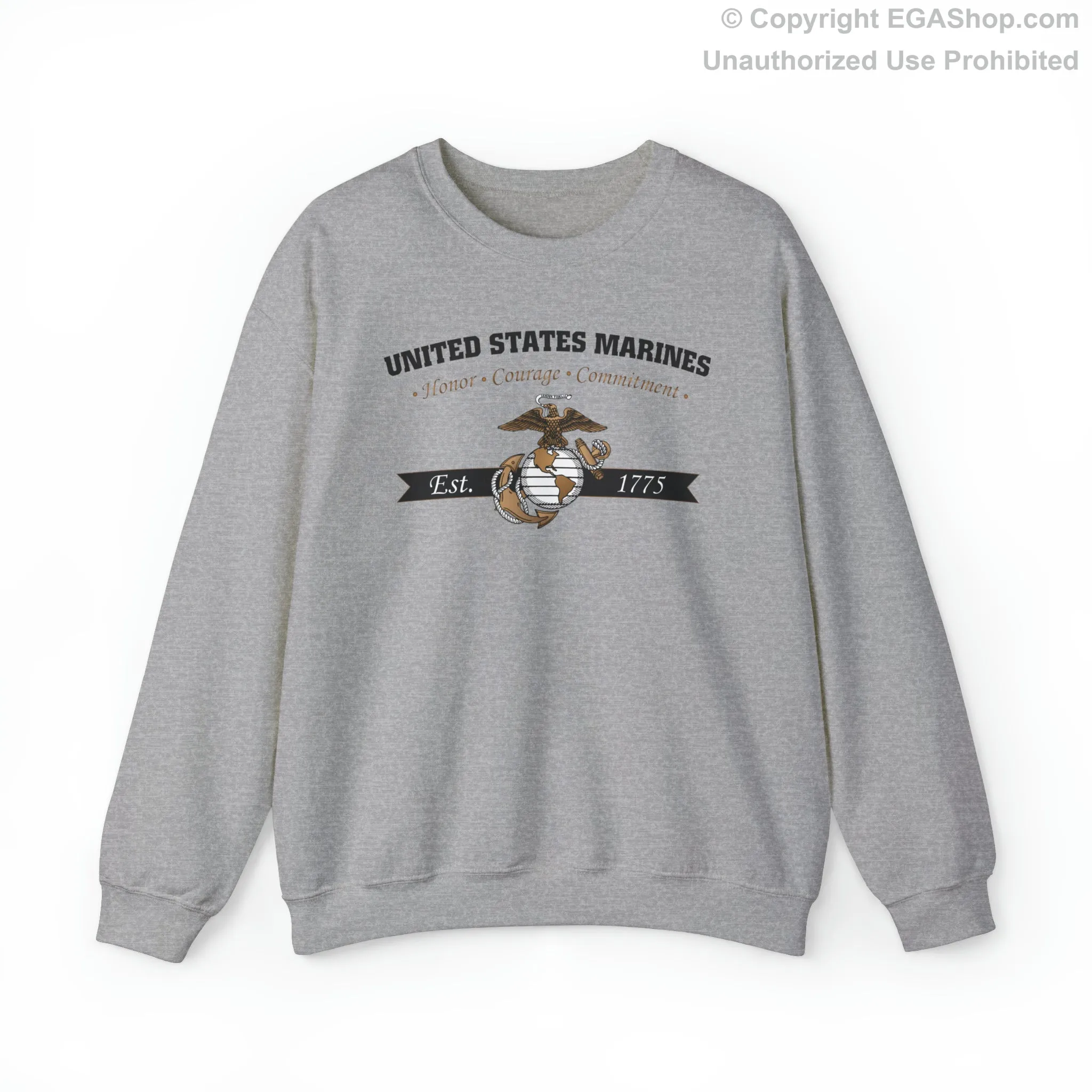 Sweatshirt: Honor, Courage, Commitment (Color Choices)