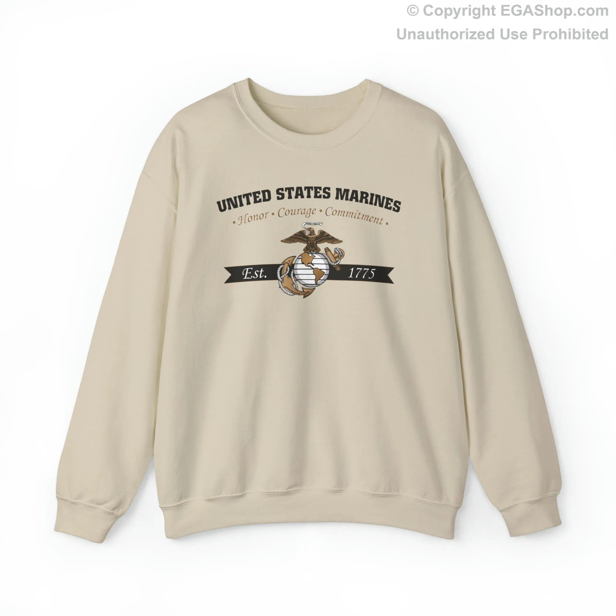 Sweatshirt: Honor, Courage, Commitment (Color Choices)