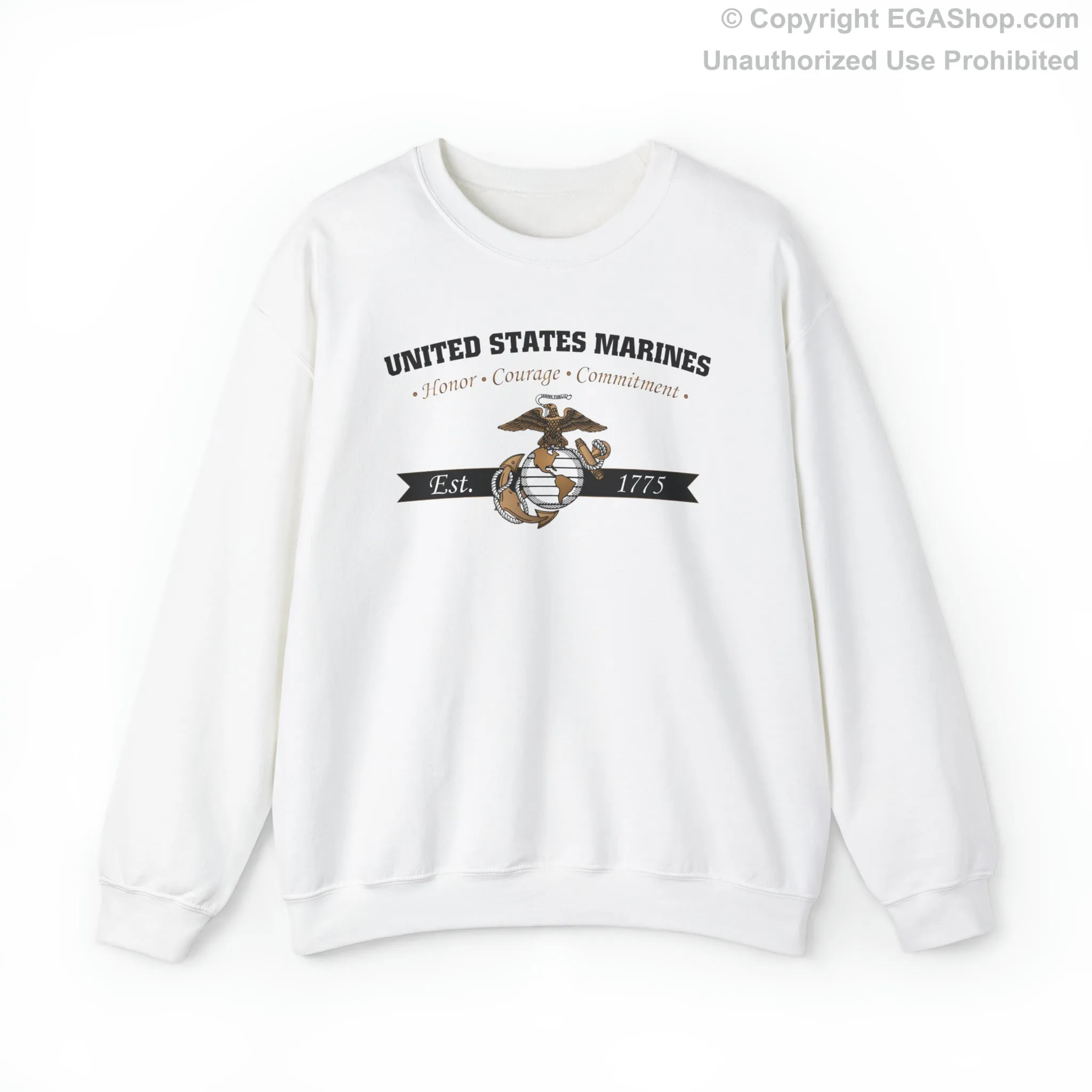 Sweatshirt: Honor, Courage, Commitment (Color Choices)