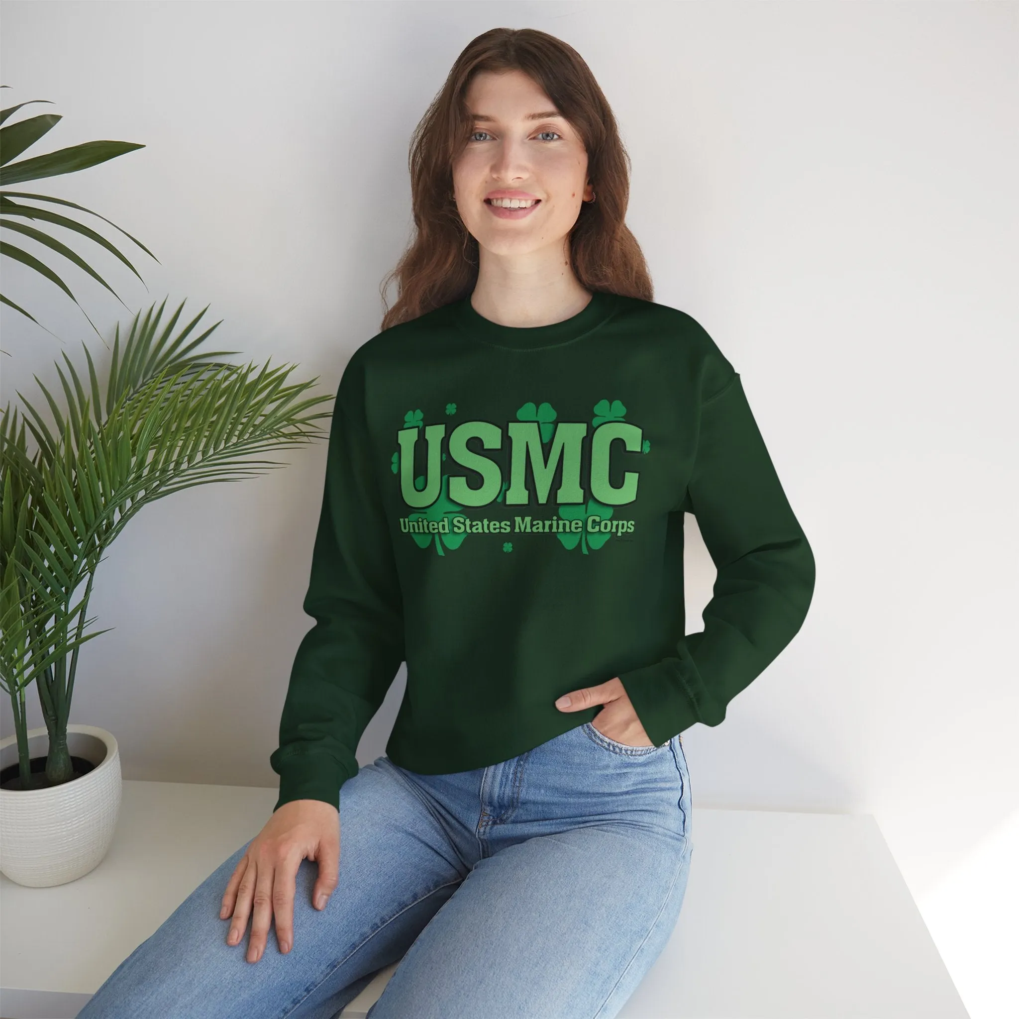 Sweatshirt: USMC Shamrocks