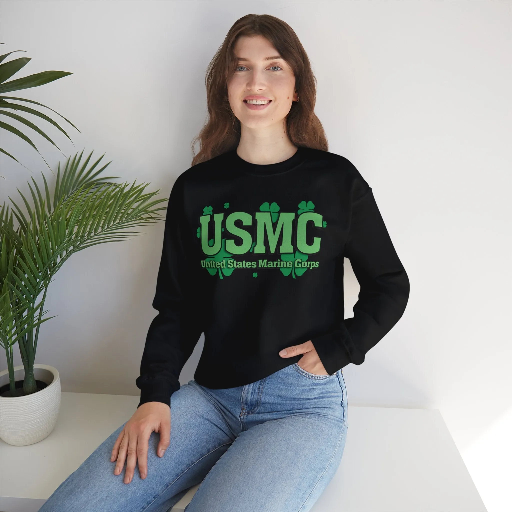 Sweatshirt: USMC Shamrocks