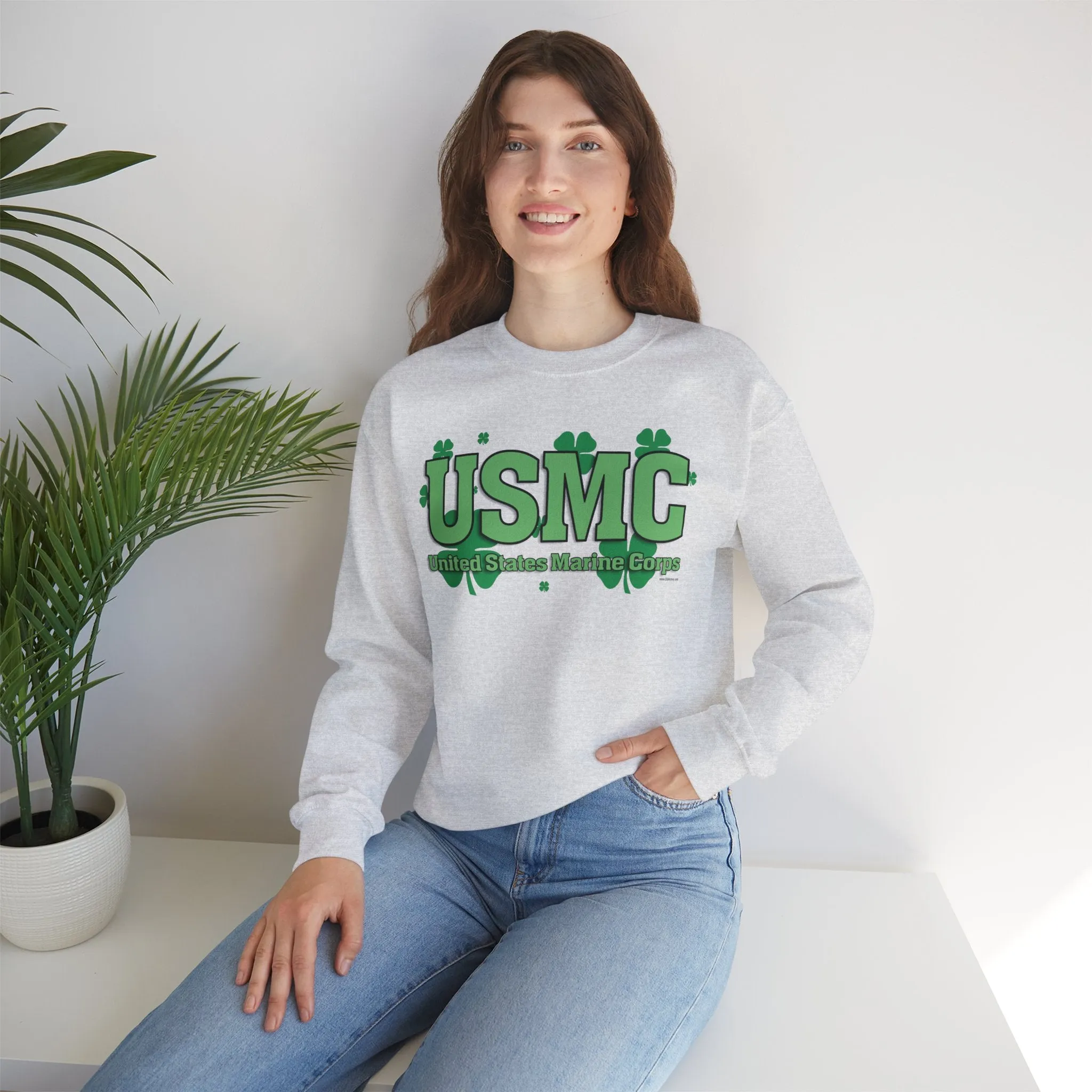 Sweatshirt: USMC Shamrocks