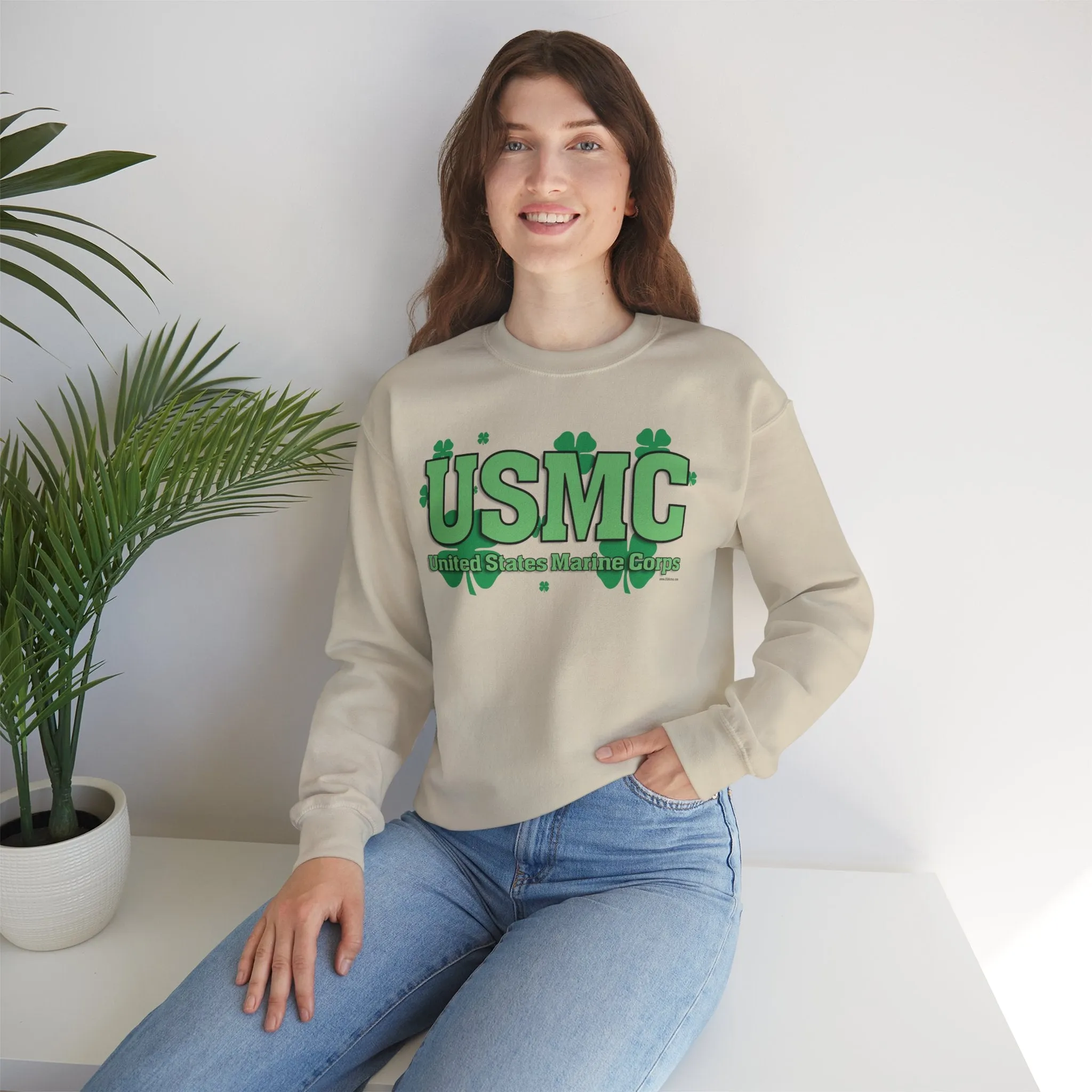 Sweatshirt: USMC Shamrocks