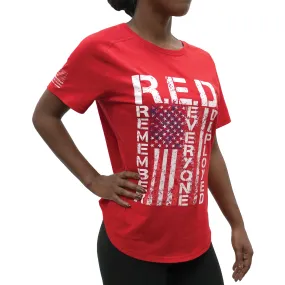 T-Shirt: Womens R.E.D. (Remember Everyone Deployed)