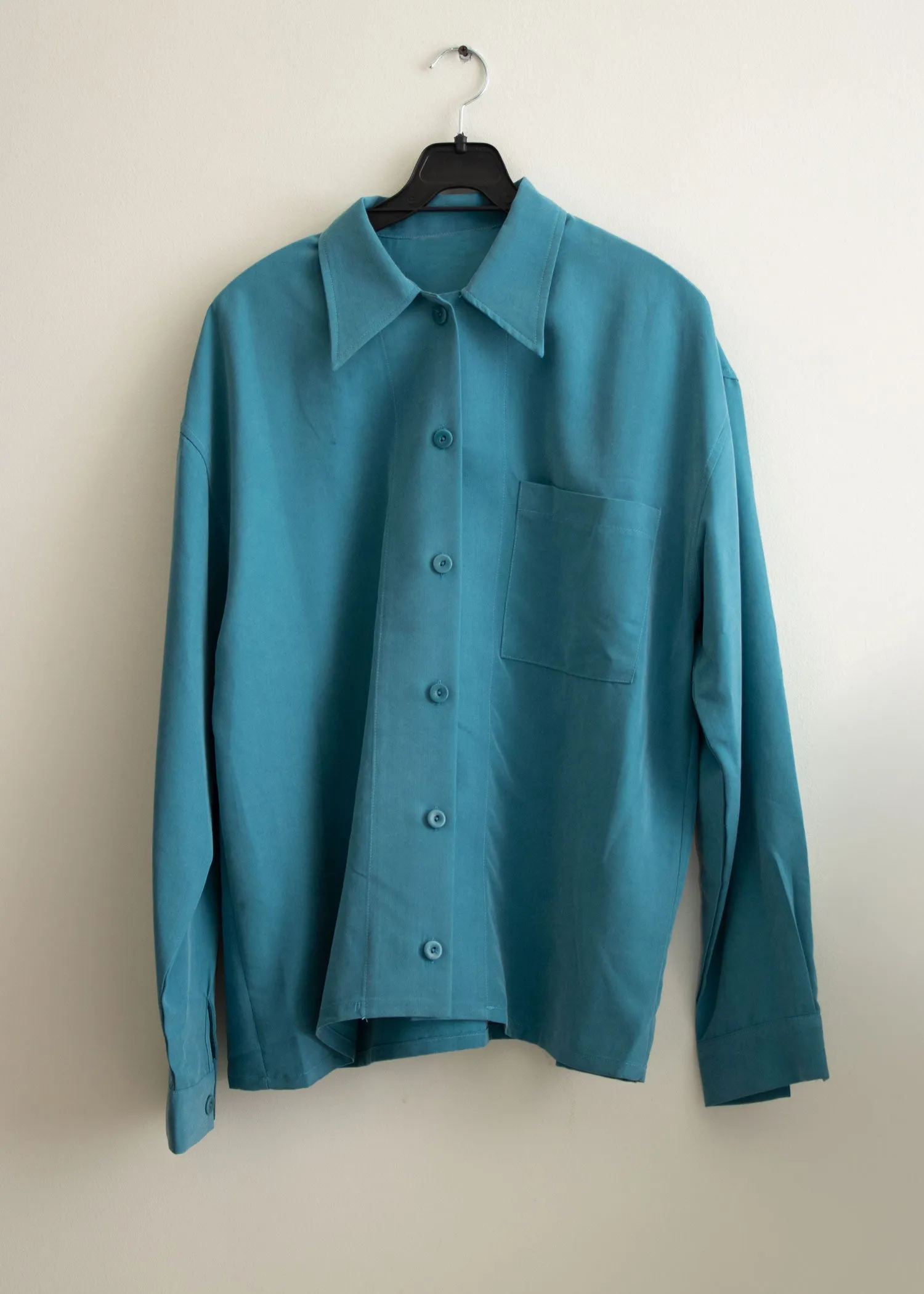 Teal Button Down Shirt & Trousers Set