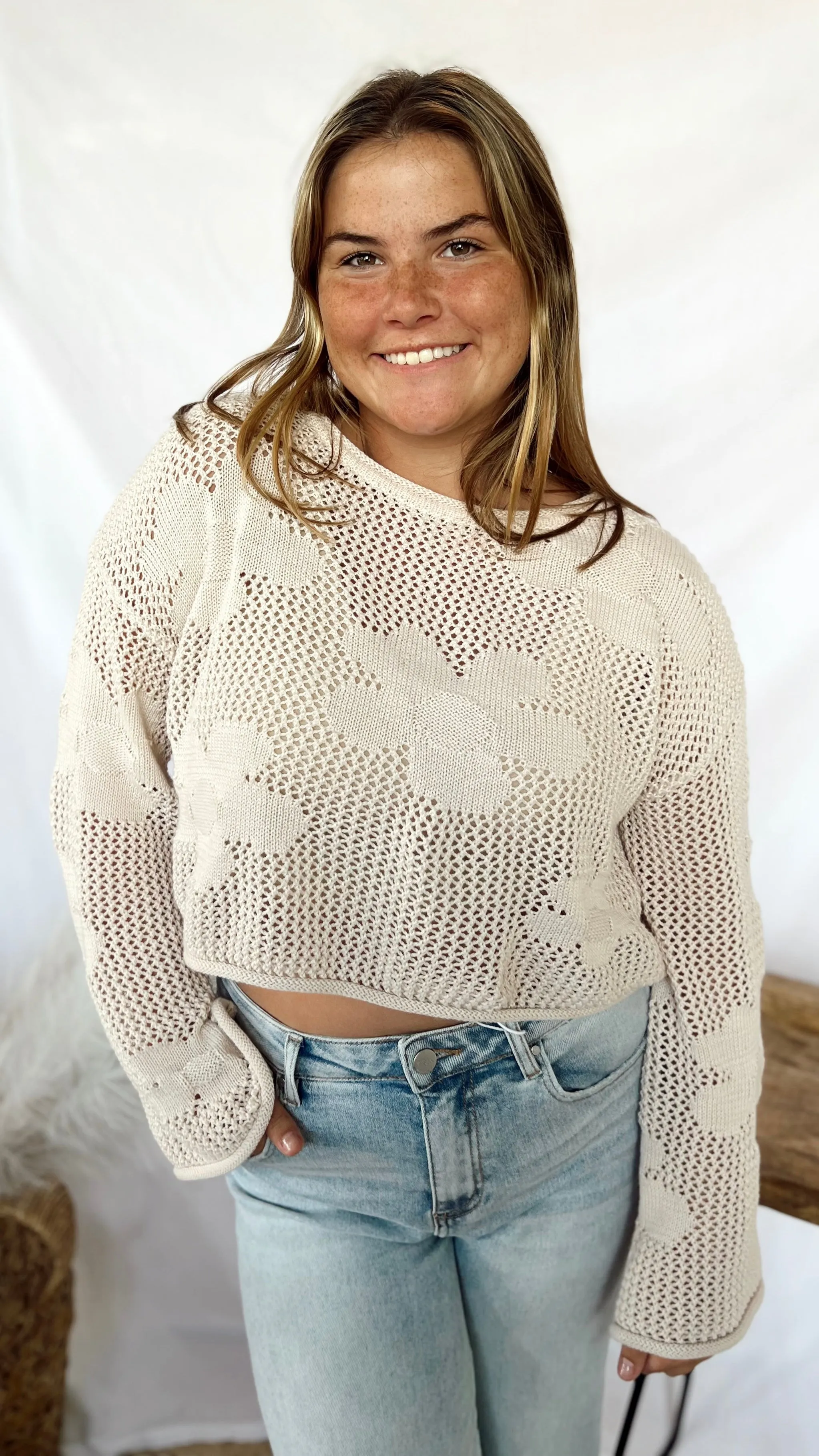 The Flower Power Crochet Sweater