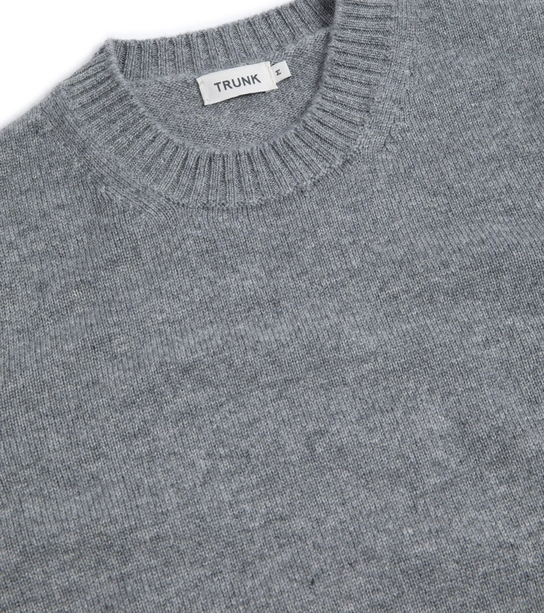 Trunk Dover Cashmere Crew Neck Sweater: Grey