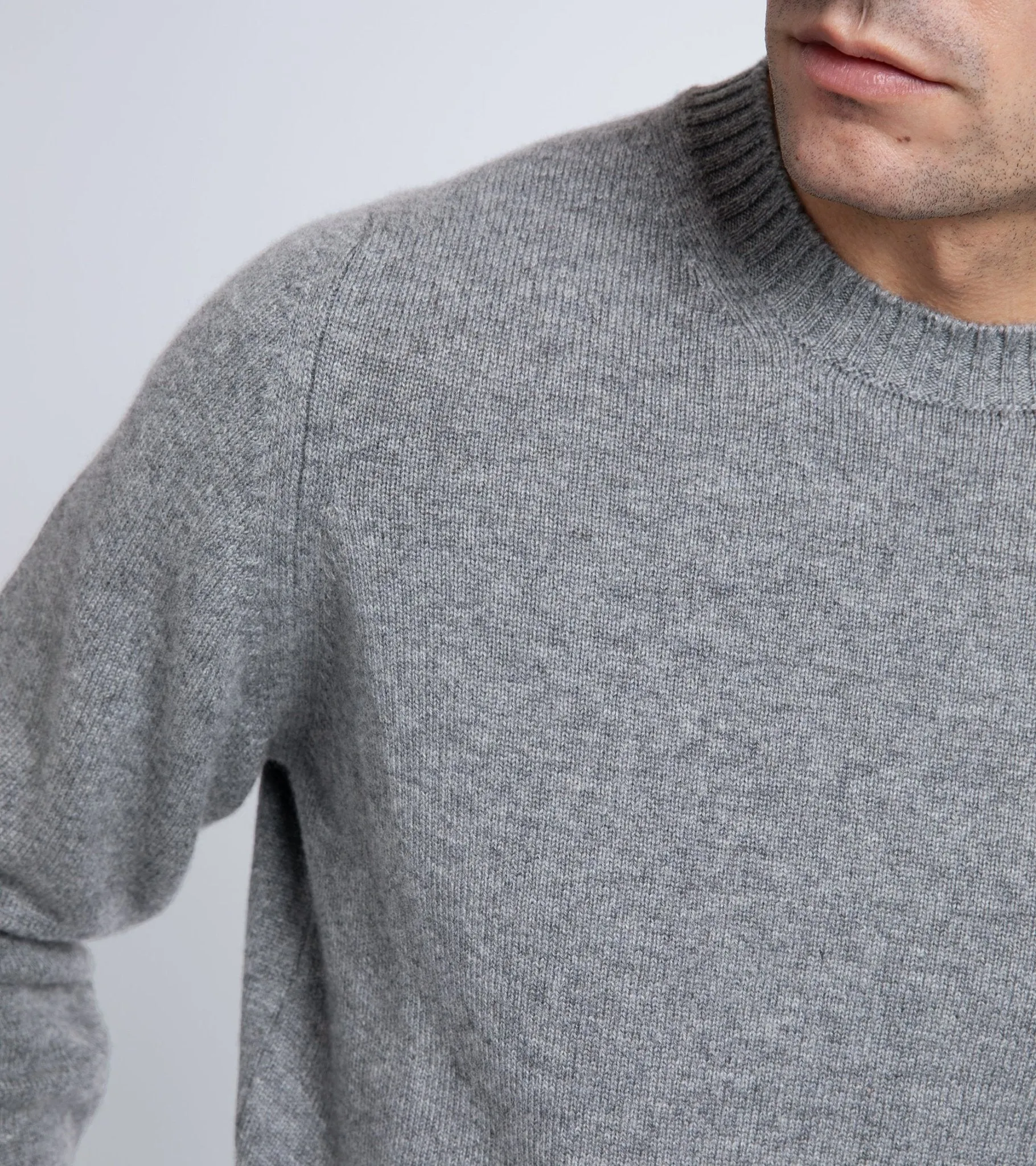 Trunk Dover Cashmere Crew Neck Sweater: Grey