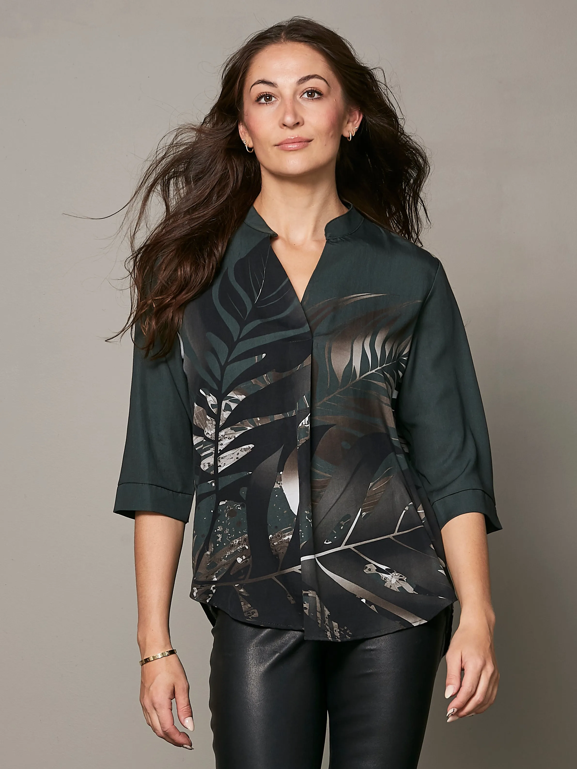 Uljana Blouse - Green Absolute mix