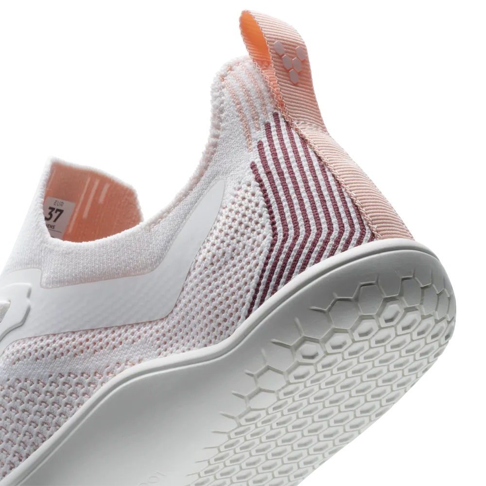 Vivobarefoot Primus Lite Knit Womens White/ Peach Melba