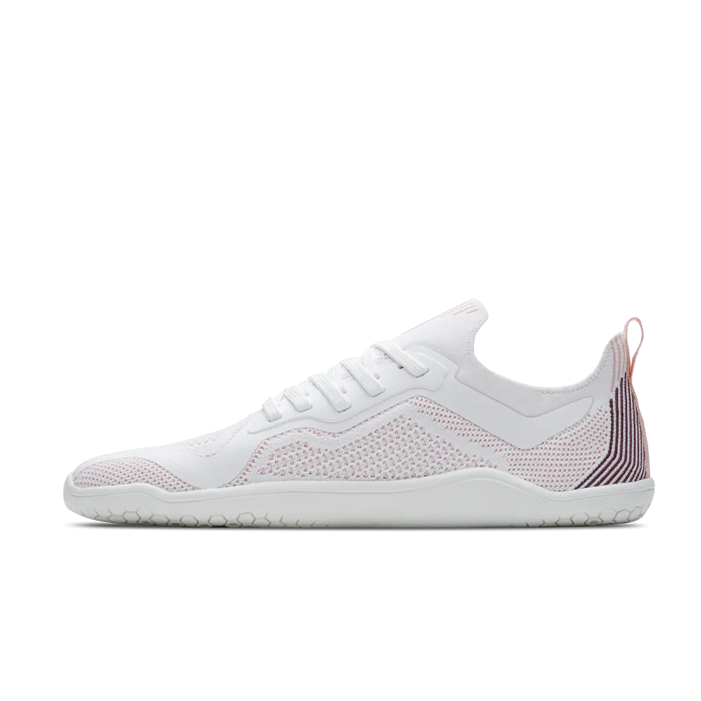 Vivobarefoot Primus Lite Knit Womens White/ Peach Melba