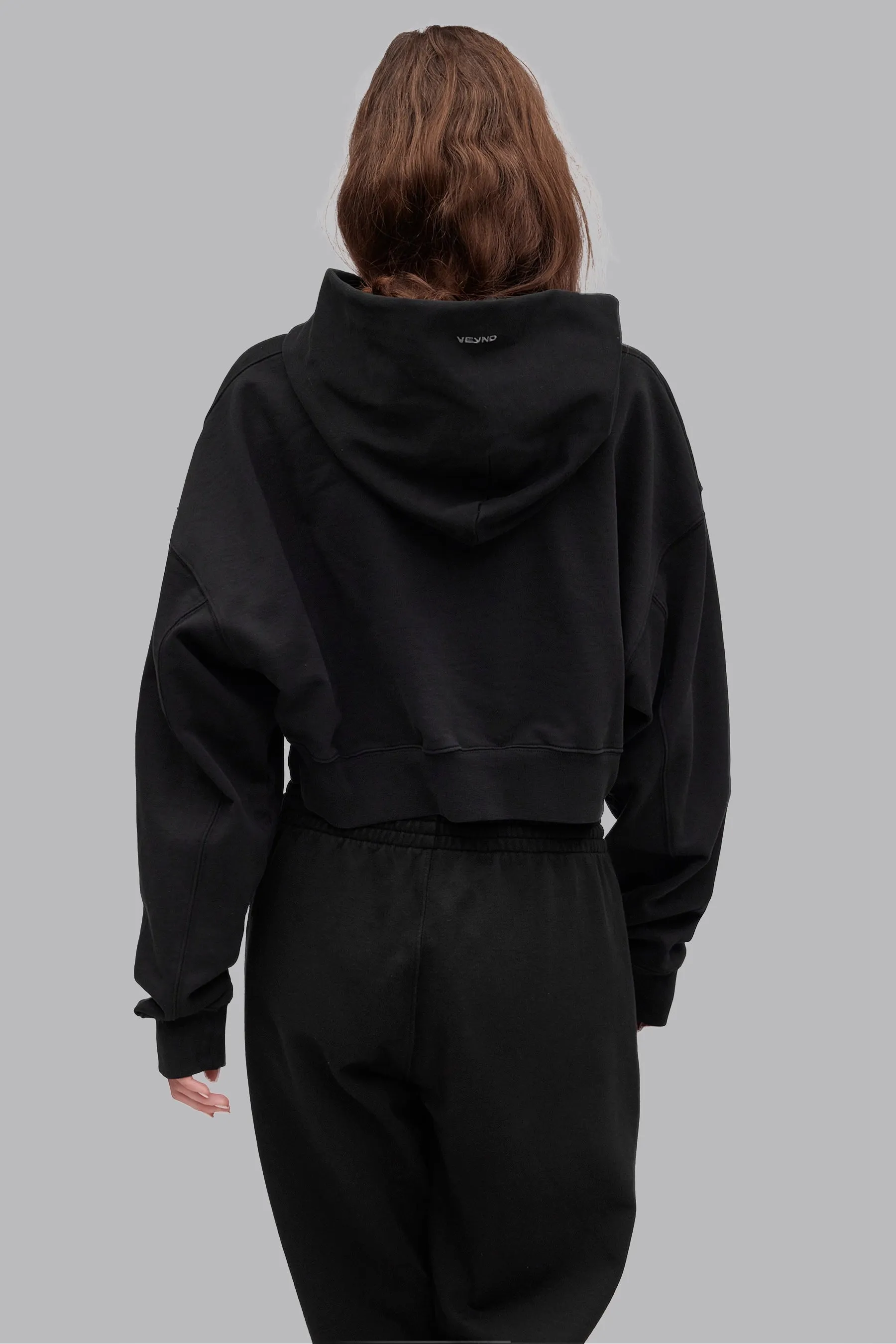 V_LYFE420 BOXY HOODIE - Black