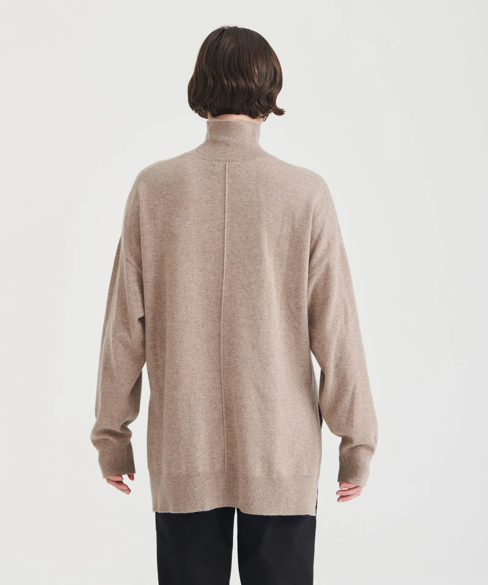 Washable Cashmere Turtleneck Tunic