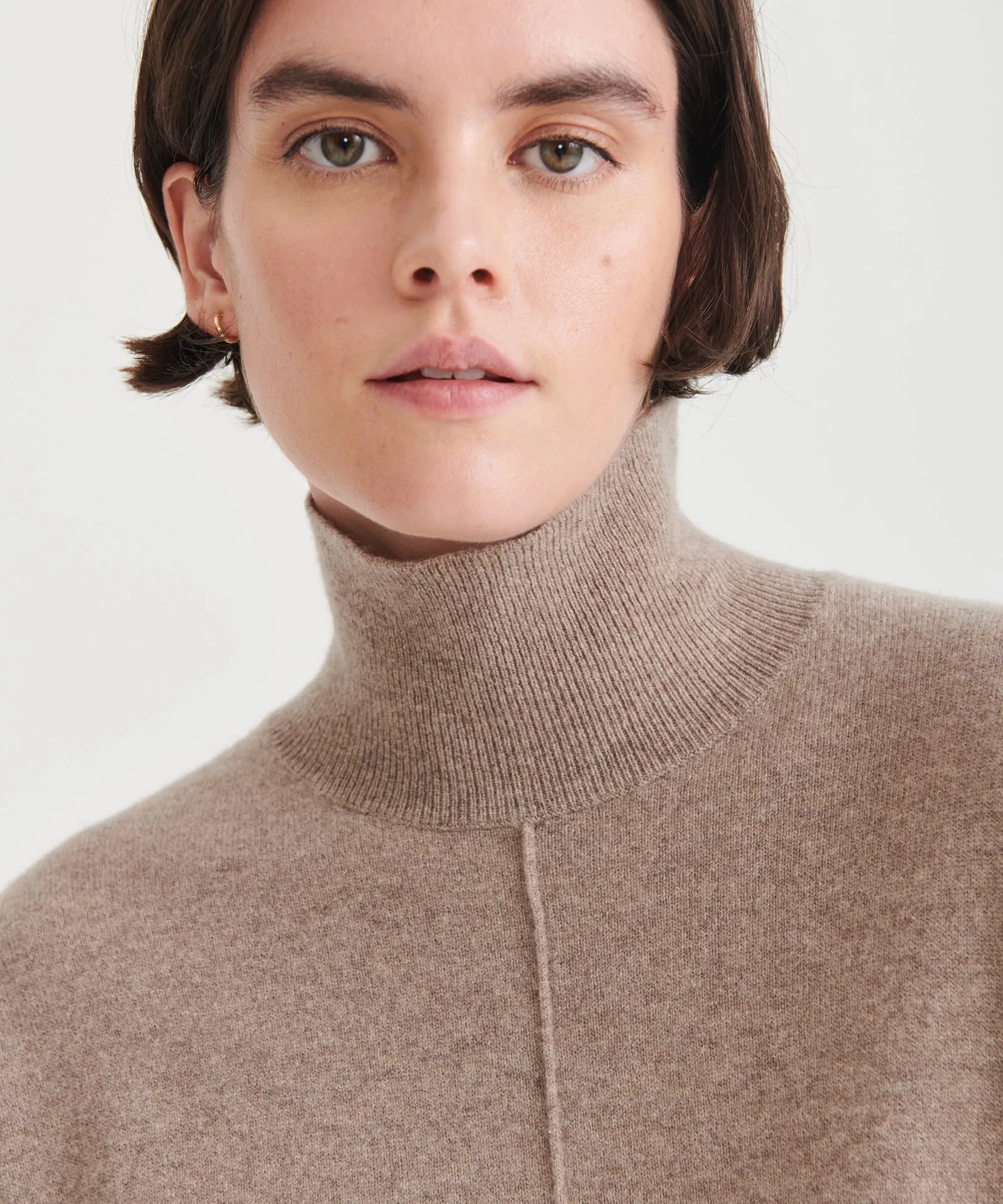 Washable Cashmere Turtleneck Tunic