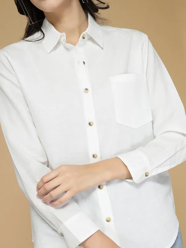 Women Linen Premium Casual Wear Shirt