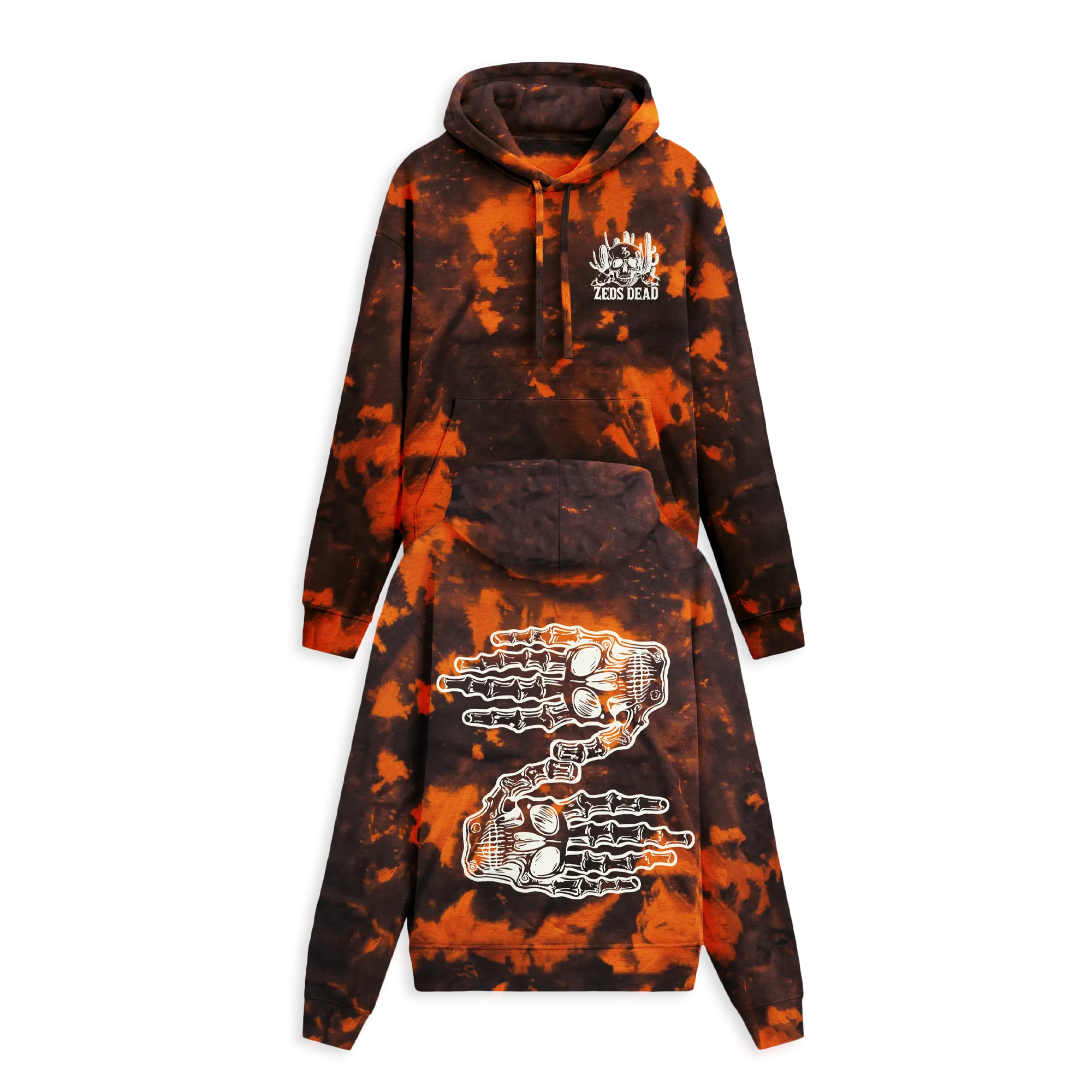 Zeds Dead - Dry Hands - Bleach Tie Dye Pullover Hoodie